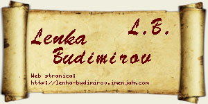 Lenka Budimirov vizit kartica